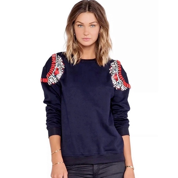 Hemant & Nandita Tops - 🎉HP🎉Hemant & Nandita Embroided Sweatshirt 💙